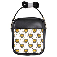 Lion Heads Pattern Design Doodle Girls Sling Bag by Mog4mog4