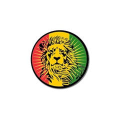 Lion Head Africa Rasta Golf Ball Marker by Mog4mog4