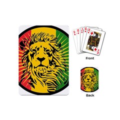 Lion Head Africa Rasta Playing Cards Single Design (mini) by Mog4mog4