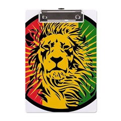 Lion Head Africa Rasta A5 Acrylic Clipboard by Mog4mog4