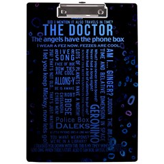 Doctor Who Tardis A4 Acrylic Clipboard by Mog4mog4