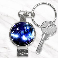 Tardis Background Space Nail Clippers Key Chain by Mog4mog4