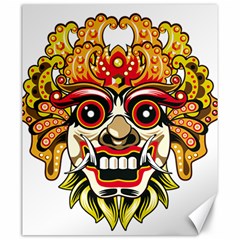 Bali Barong Mask Euclidean Vector Chiefs Face Canvas 20  X 24  by Mog4mog4