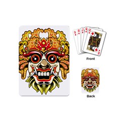 Bali Barong Mask Euclidean Vector Chiefs Face Playing Cards Single Design (mini) by Mog4mog4