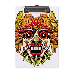 Bali Barong Mask Euclidean Vector Chiefs Face A5 Acrylic Clipboard by Mog4mog4