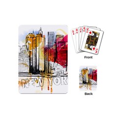 New York City Skyline Vector Illustration Playing Cards Single Design (mini) by Mog4mog4