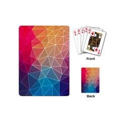 Multicolored Geometric Origami Idea Pattern Playing Cards Single Design (mini) by Bakwanart