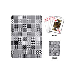 Black And White Geometric Patterns Playing Cards Single Design (mini) by Bakwanart