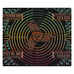 Black And Green Area Rug Neon Genesis Evangelion Computer Communication Two Sides Premium Plush Fleece Blanket (small) by Bakwanart