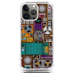 Pattern Design Art Techno Dj Music Retro Music Device iPhone 13 Pro Max TPU UV Print Case Front