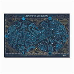 Position Of The Constellations Illustration Star Blue Postcards 5  X 7  (pkg Of 10) by Bakwanart