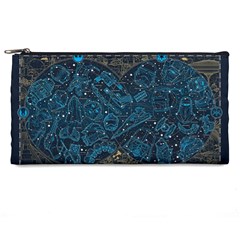 Position Of The Constellations Illustration Star Blue Pencil Case by Bakwanart