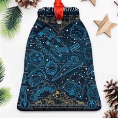 Position Of The Constellations Illustration Star Blue Ornament (bell) by Bakwanart