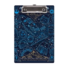 Position Of The Constellations Illustration Star Blue A5 Acrylic Clipboard by Bakwanart