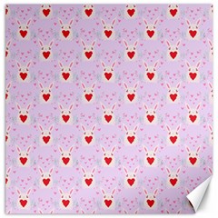 Easter Easter Bunny Hearts Seamless Tile Cute Canvas 12  X 12  by 99art