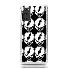 Black And White Deadhead Grateful Dead Steal Your Face Pattern Samsung Galaxy S20 6 2 Inch Tpu Uv Case by 99art