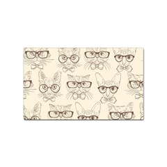 Seamless Pattern Hand Drawn-cats-with Hipster Accessories Sticker Rectangular (100 Pack) by Vaneshart