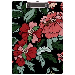 Beautiful Floral Vector Seamless Pattern A4 Acrylic Clipboard by Vaneshart