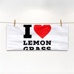 I Love Lemon Grass Hand Towel by ilovewhateva