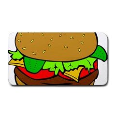 Hamburger-cheeseburger-fast-food Medium Bar Mat by 99art