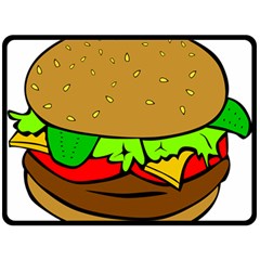 Hamburger-cheeseburger-fast-food Fleece Blanket (large) by 99art