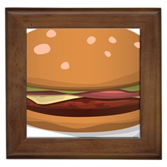 Hamburger-cheeseburger-burger-lunch Framed Tile by 99art