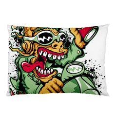 Scooter-motorcycle-graffiti Pillow Case by 99art