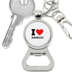 I love garlic Bottle Opener Key Chain Front