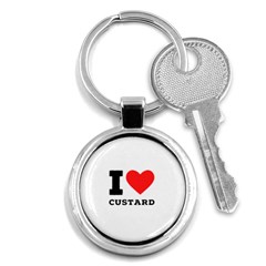 I Love Custard Key Chain (round) by ilovewhateva