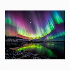 Aurora Borealis Polar Northern Lights Natural Phenomenon North Night Mountains Small Glasses Cloth by B30l