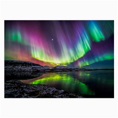 Aurora Borealis Polar Northern Lights Natural Phenomenon North Night Mountains Large Glasses Cloth by B30l