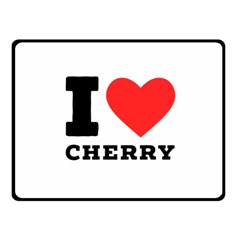 I Love Cherry Fleece Blanket (small) by ilovewhateva