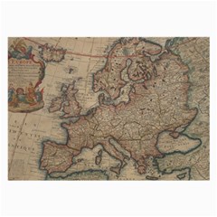 Old Vintage Classic Map Of Europe Large Glasses Cloth by B30l