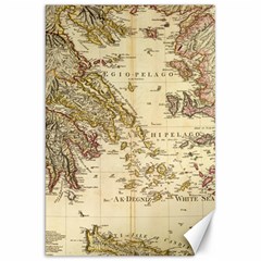 Map Of Greece Archipelago Canvas 20  X 30  by B30l