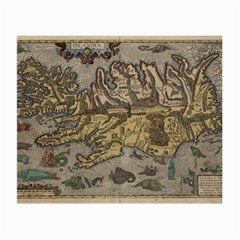 Iceland Cartography Map Renaissance Small Glasses Cloth by B30l