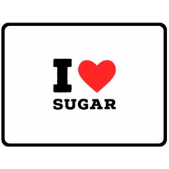 I Love Sugar  Fleece Blanket (large) by ilovewhateva