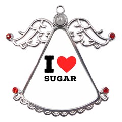 I Love Sugar  Metal Angel With Crystal Ornament by ilovewhateva