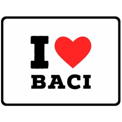 I Love Baci  Fleece Blanket (large) by ilovewhateva