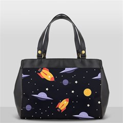 Cosmos Rockets Spaceships Ufos Oversize Office Handbag (2 Sides) by Cowasu