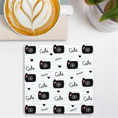 Cute Cameras Doodles Hand Drawn Uv Print Square Tile Coaster  by Cowasu