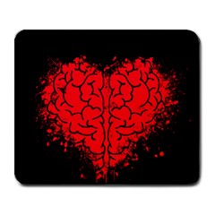 Heart Brain Mind Psychology Doubt Large Mousepad by Cowasu