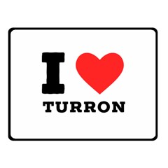 I Love Turron  Fleece Blanket (small) by ilovewhateva