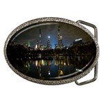 New York Night Central Park Skyscrapers Skyline Belt Buckles Front