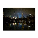 New York Night Central Park Skyscrapers Skyline Sticker A4 (10 pack) Front