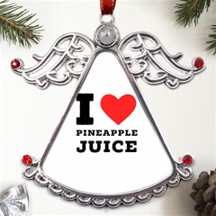 I Love Pineapple Juice Metal Angel With Crystal Ornament by ilovewhateva