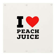 I Love Peach Juice Banner And Sign 3  X 3  by ilovewhateva