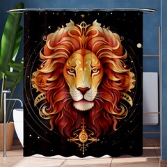 Lion Star Sign Astrology Horoscope Shower Curtain 60  X 72  (medium)  by Bangk1t