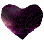 Pink Storm Pink Lightning Large 19  Premium Flano Heart Shape Cushions Front