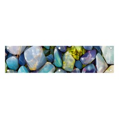 Stones Gems Multi Colored Rocks Banner And Sign 4  X 1  by Bangk1t