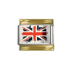 Union Jack England Uk United Kingdom London Gold Trim Italian Charm (9mm) by Bangk1t